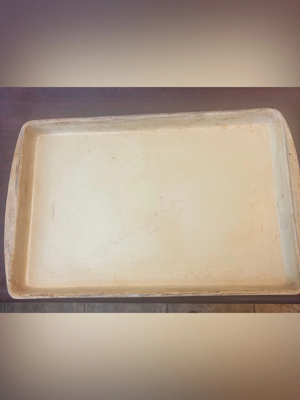 Pampered Chef stoneware large bar pan Baking sheet seasoned 17x11
